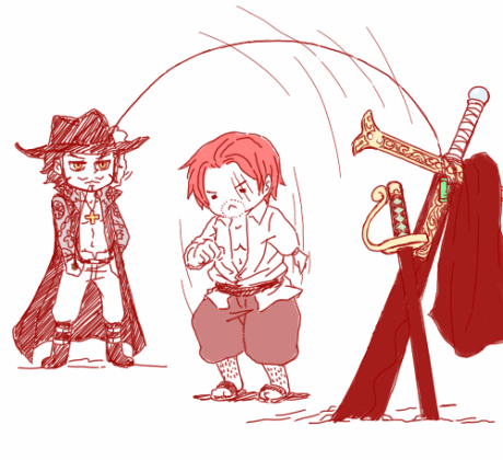 鹰眼,你丫拿黑刀这样玩,索隆知道吗~~~~~嘿嘿