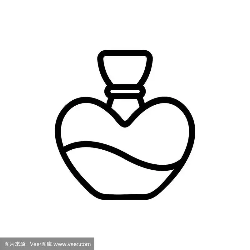 香水香的图标矢量.孤立轮廓符号插图