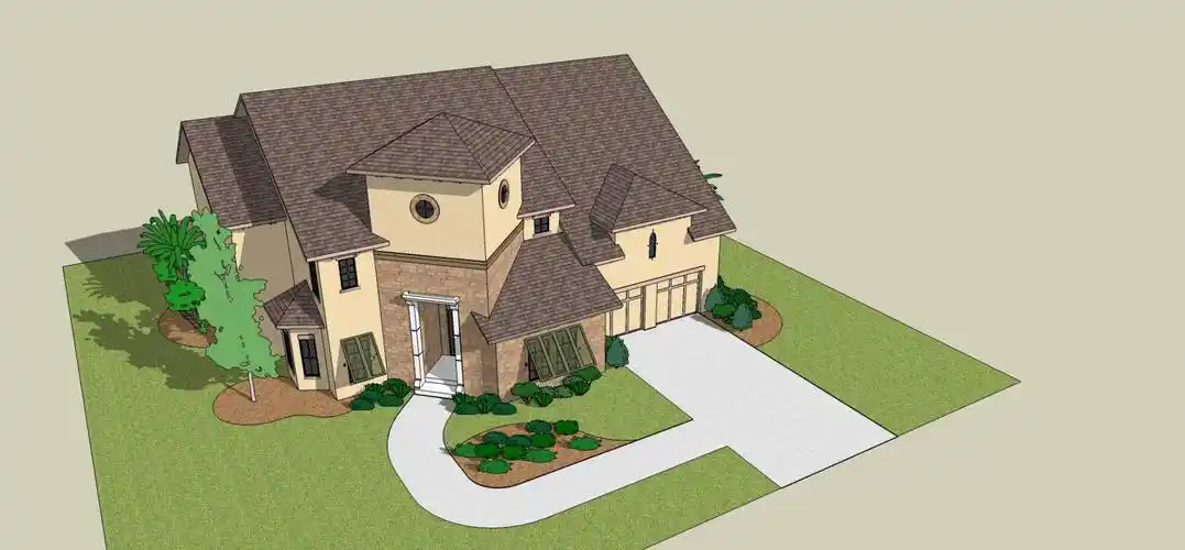 简洁小别墅su模型下载