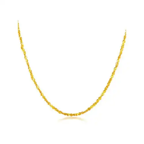 手拉手slaso珠宝黄金项链足金999女款满天星素链金链足金锁骨链闪耀纯