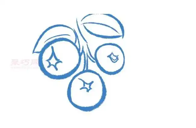 蓝莓简笔画如何画蓝莓简笔画画法