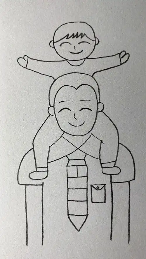 简笔画#画世界上最帅的父亲