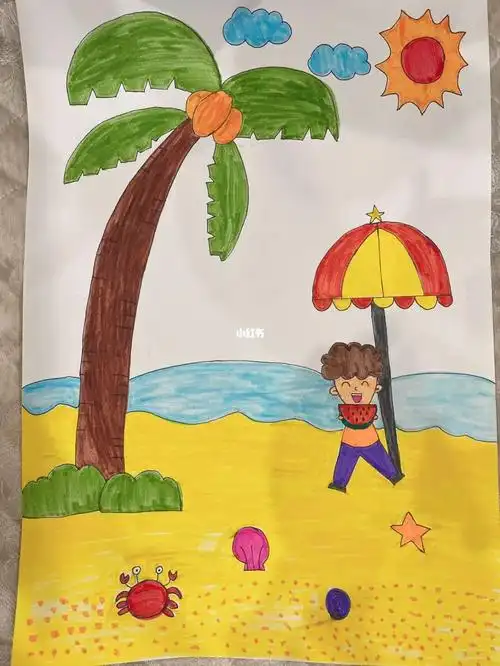 夏天主题简笔画