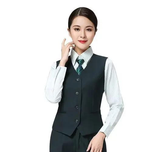 中国邮政工作服马甲墨绿邮政储蓄银行工装制服马夹背心其它元器件