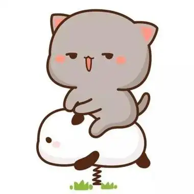 一个女孩抱着一个猫的情侣头像动漫卡通头像