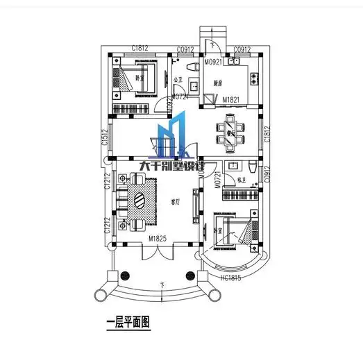 欧式二层别墅设计图平面图