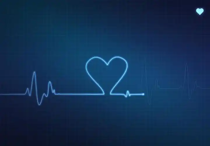 蓝色心电图心形图医疗医疗科技医学研究检查