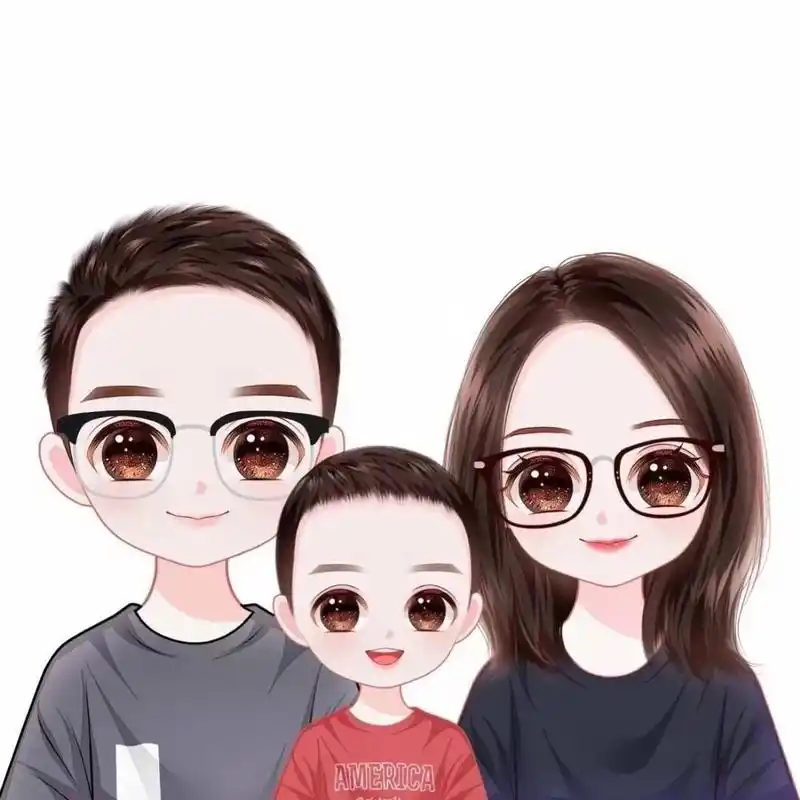 三口之家卡通头像78