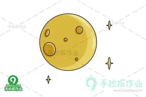儿童简笔画地球和月球