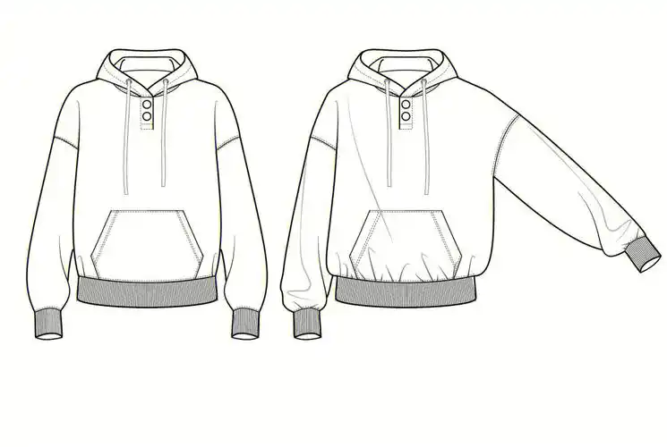 更多细节找@linqingyao时装画#卫衣  #服装款式图  #服装设计款式图