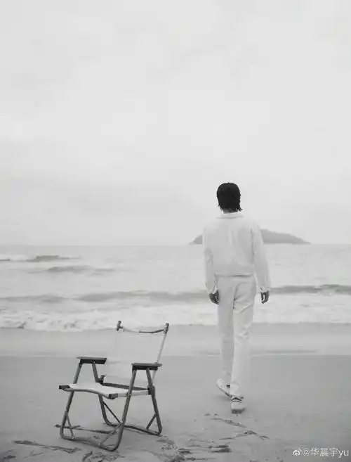 华晨宇晒海边背影照