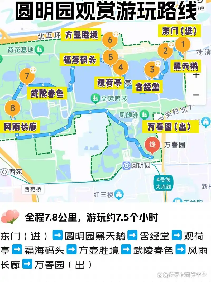 北京圆明园这些游玩路线你知道吗?北京圆明园可以寄存行李的地方