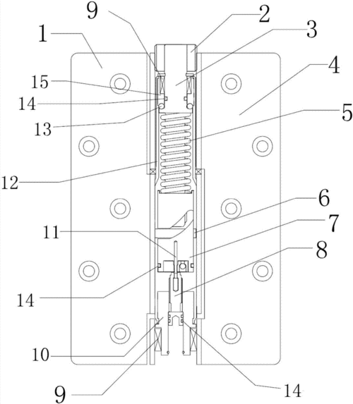 一种压力弹簧复位液压合页的制作方法