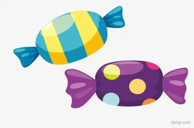 糖果png素材透明免抠图片卡通手绘