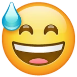 下载"满脸汗水的笑容" emoji高清大图 - emoji表情大全,emoji百科