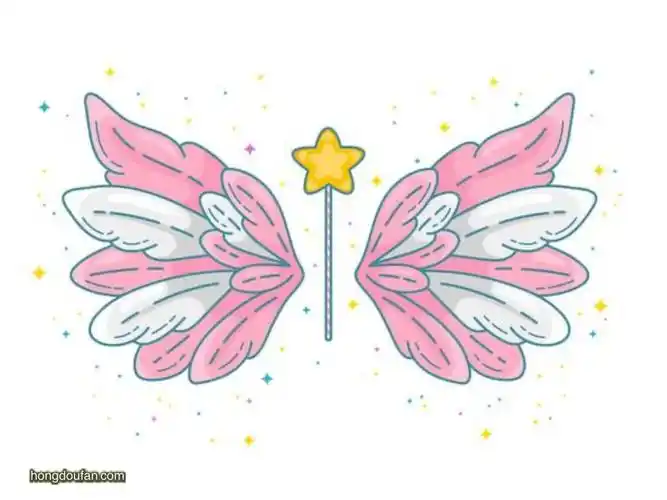 10支漂亮的小仙女魔法棒-红豆饭小学生简笔画大全