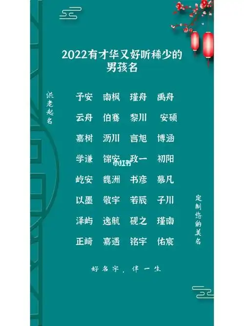 有才华又好听稀少男孩名