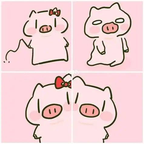 猪年马上就要过去了抓紧时间用起pp猪的情侣头像吧