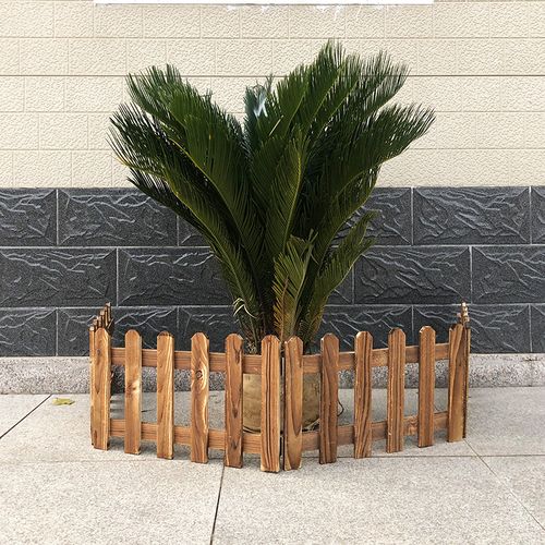 圣诞树围栏花园户外碳化防腐木栅栅栏阳台装饰大型篱笆