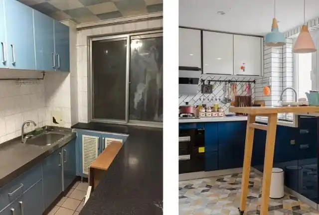 厨房改造前后对比