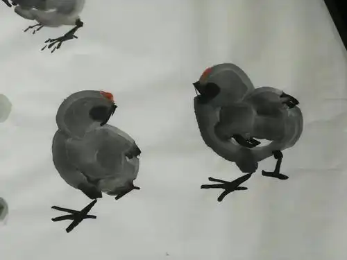 国画小鸡