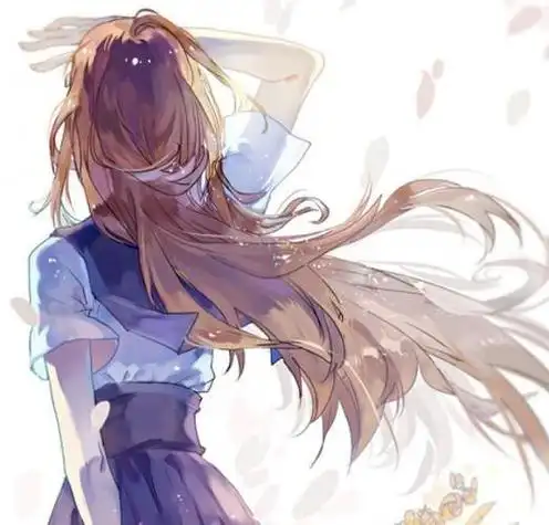 一个女孩的背影的动漫头像