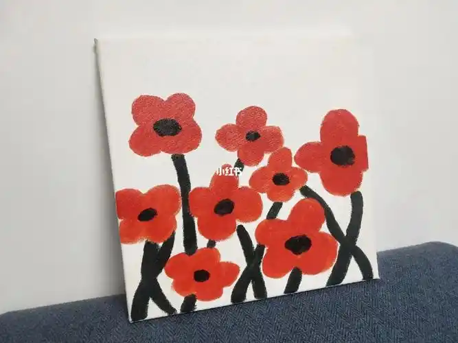 零基础丙烯画01‖简单的花朵