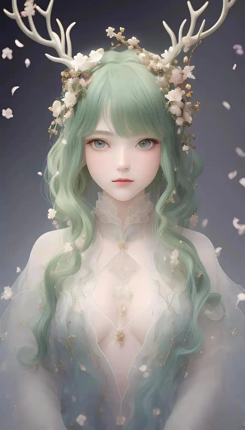 小鹿角-美女#二次元 #动漫美图 #绝美壁纸 #动漫壁纸 # - 抖音