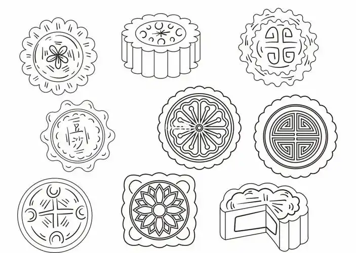 月饼简笔画赶紧收藏起来吧