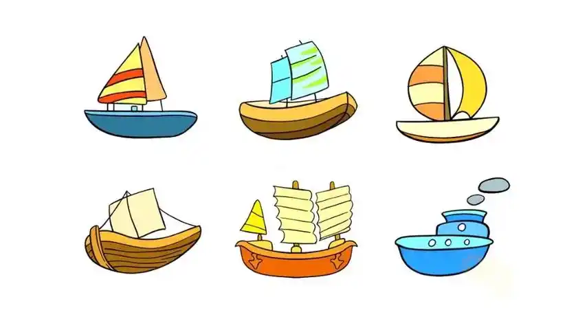 小小船儿两头尖简笔画来袭