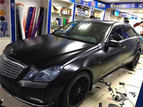 电光黑本田雅阁车身改色贴膜案例武汉实体门店提供专业施工服务