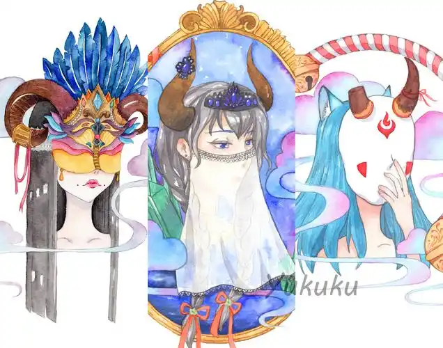 面具脑洞|插画|插画习作|木之本喵左 - 原创作品 - 站酷 (zcool)