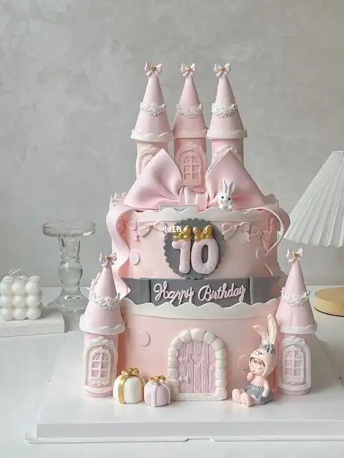 10岁女孩公主城堡生日蛋糕