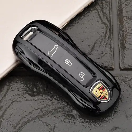 2018款19新保时捷卡宴帕拉梅拉panamera汽车钥匙套包保护壳扣 18-19新