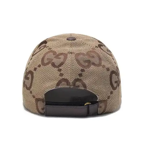 古驰(gucci)帽子 gucci 古驰 男女同款织物配皮帽子棒球帽鸭舌帽