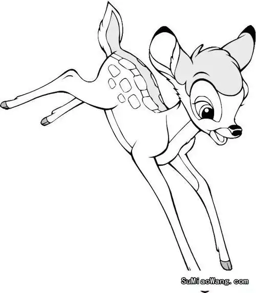 小鹿斑比简笔画小鹿斑比画法图片