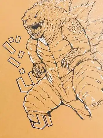 画哥斯拉简笔画 画哥斯拉简笔画霸气