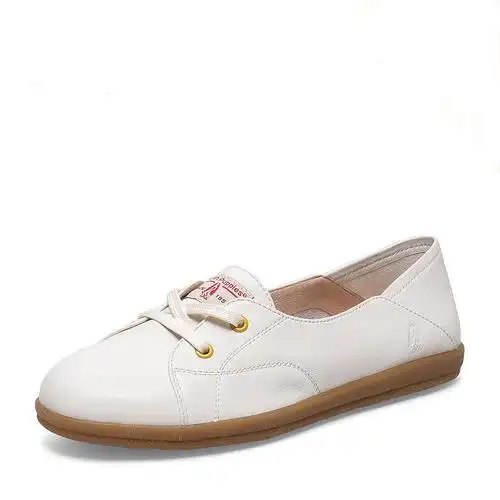 暇步士女鞋2022新款圆头浅口小白鞋休闲鞋舒适平底休闲板鞋