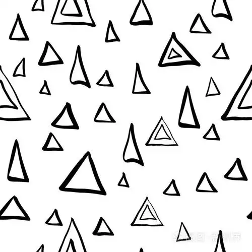 无缝现代时尚几何图案的三角形.矢量图形