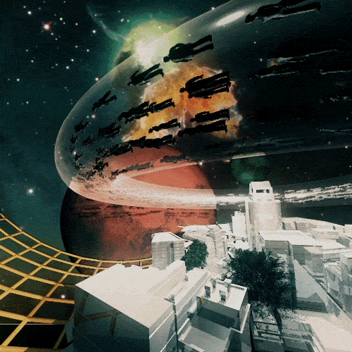 画面重复着动荡的情绪噪点不知不觉就让你陷入一团复古范儿的科幻电波