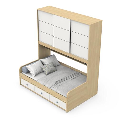 床柜组合实木衣柜床小户型省空间可定制单人床家用储物儿童床香港