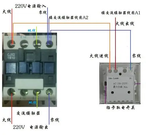 cjx2的交流接触器怎么接