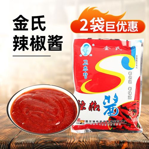金氏韩国辣酱500克拌饭酱朝鲜族辣椒酱辣炒年糕韩式石锅拌饭酱