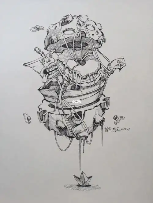 同构创意设计.黑白装饰画单体步骤