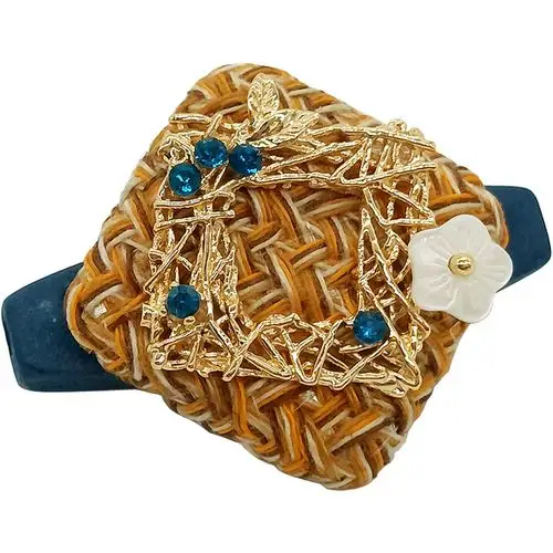 原创手工小香风吸铁石胸针胸花花时尚撞色毛线别针胸针