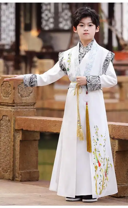 新款儿童汉服男童古装春秋薄款长袖中国风小男孩古风帅气公子套装