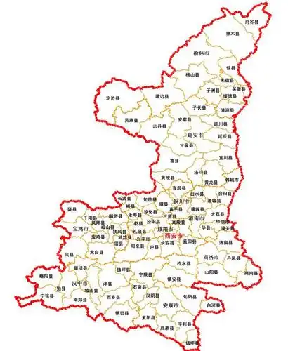 陕西区划地图全图查询