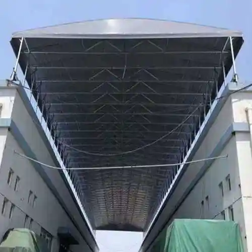 电动推拉蓬轨道悬空大跨度雨棚移动仓库帐篷活动伸缩遮阳棚