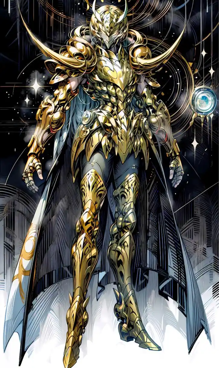 ai创作:白羊座黄金圣斗士,圣衣有设定的外形了.