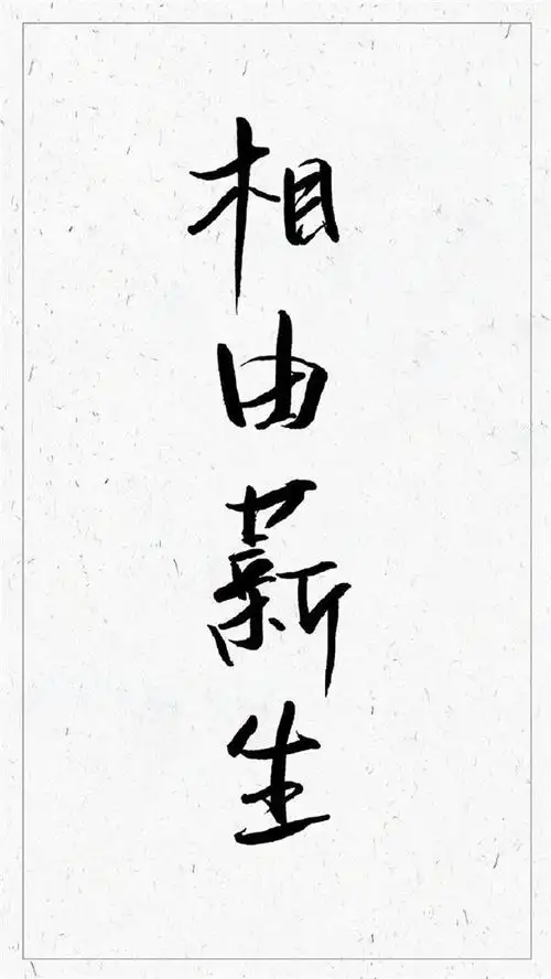 简约创意四字成语手机壁纸